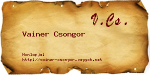 Vainer Csongor névjegykártya