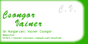 csongor vainer business card